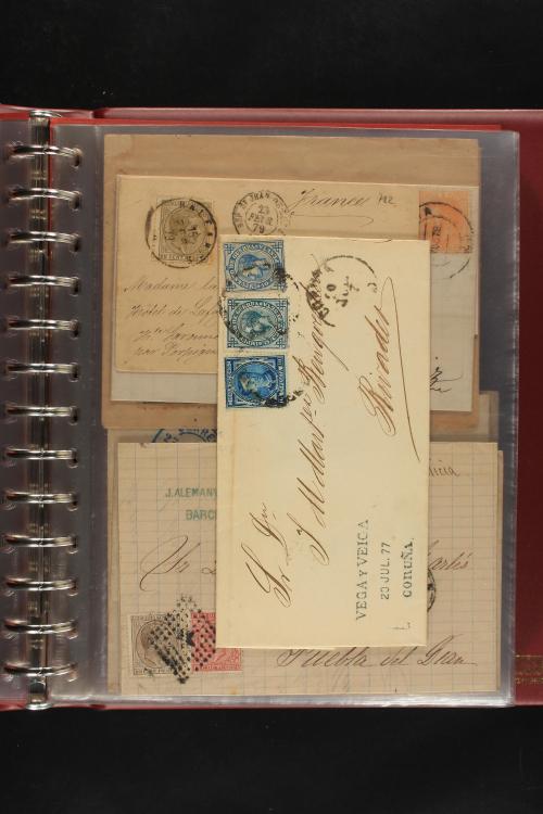 ✉ LOTES y COLECCIONES. ESPAÑA. Colección de 68 cartas de 185