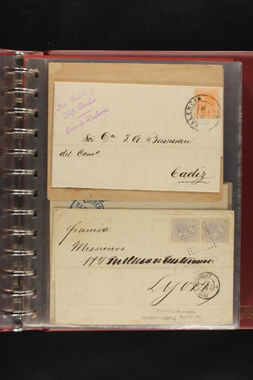 ✉ LOTES y COLECCIONES. ESPAÑA. Colección de 68 cartas de 185