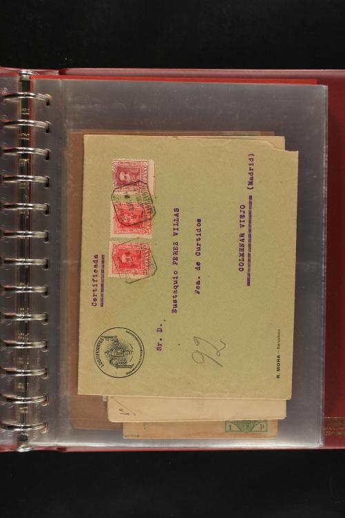 ✉ LOTES y COLECCIONES. ESPAÑA. Colección de 68 cartas de 185