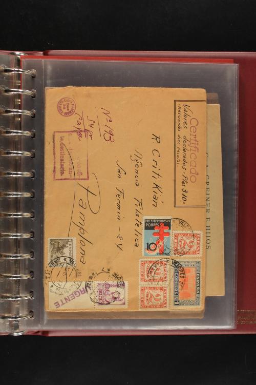 ✉ LOTES y COLECCIONES. ESPAÑA. Colección de 68 cartas de 185