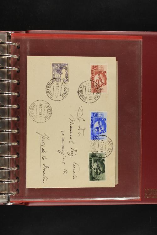 ✉ LOTES y COLECCIONES. ESPAÑA. Colección de 68 cartas de 185