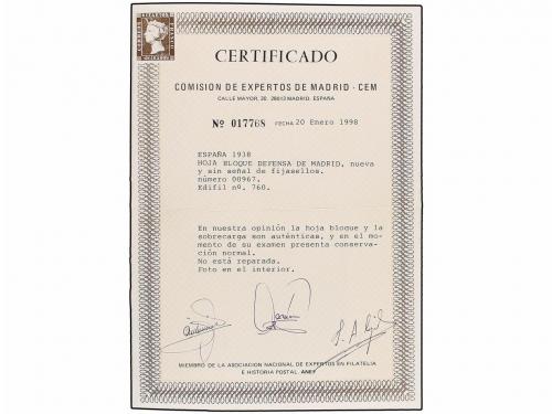 ** ESPAÑA. Ed. 760. HB. Aéreo + 5 pts. azul. RARA en esta ca