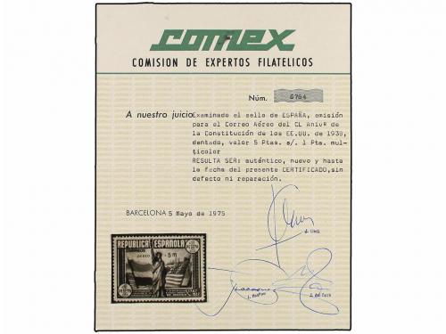 (**) ESPAÑA. Ed. 765. Aéreo + 5 pts. multicolor. Reengomado.