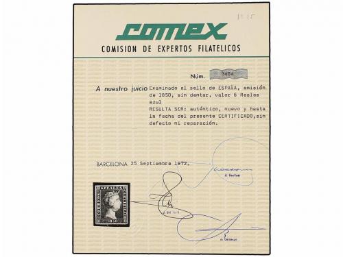 * ESPAÑA. Ed. 4. 6 reales azul. EXCELENTE COLOR, conserva to