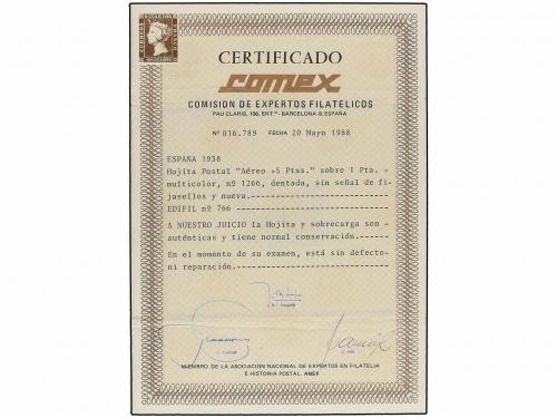 ** ESPAÑA. Ed. 766. HB. Aéreo + 5 pts. multicolor. LUJO. Cer