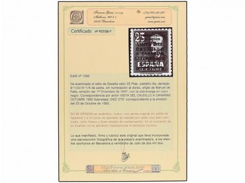 ** ESPAÑA. Ed. 1083. CANARIAS AVIÓN SIN NÚMERO. Excelente ce