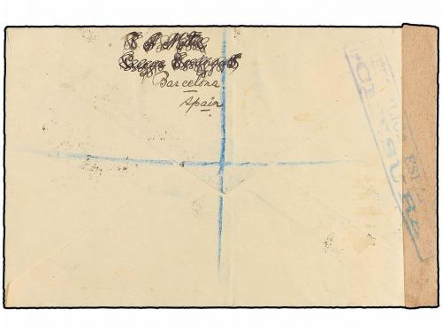 ✉ ESPAÑA. Ed. 757, 785 (4). 1938. BARCELONA a INGLATERRA. Pr