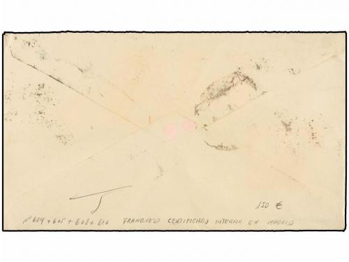 ✉ ESPAÑA. Ed. 604/05, 608, 610. 1931. MADRID correo interior