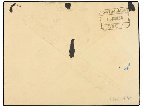 ✉ ESPAÑA. Ed. 502/03, 505, 509. 1930. SEVILLA a CÁDIZ. 5 cts