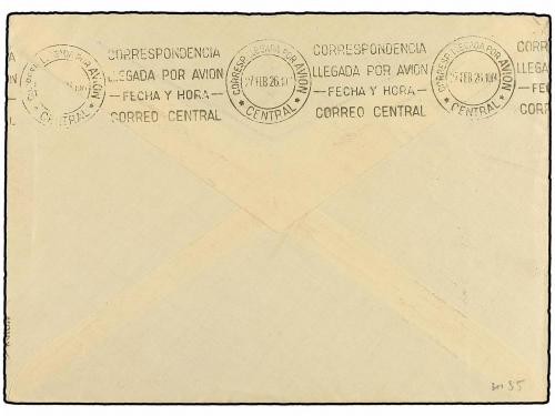 ✉ ESPAÑA. Ed. 292/96 + Ma.62. 1926. LARACHE A MADRID. Circul