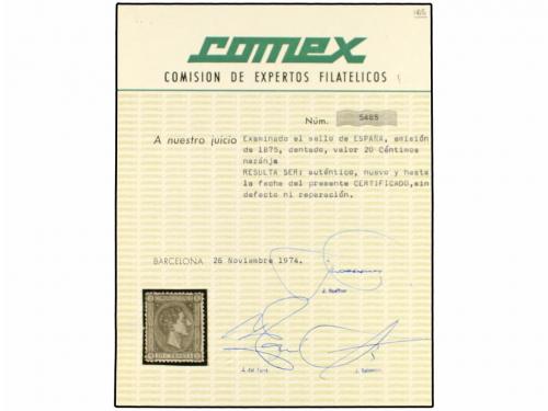 ** ESPAÑA. Ed. 165. 20 cts. naranja. Color muy fresco. PIEZA