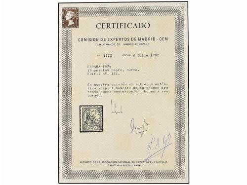 * ESPAÑA. Ed. 152. 10 pts. negro. Color muy fresco y centraj