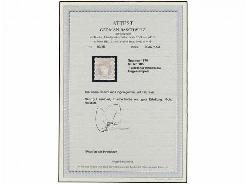 * ESPAÑA. Ed. 111. 1 esc. 600 mils. violeta. Centraje perfec