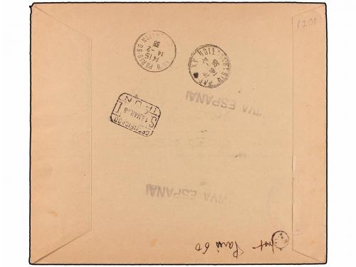 ✉ ESPAÑA. Ed. 847. 1938. BURGOS a PARÍS. HB en carta circula