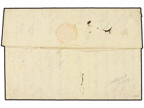 ✉ ESPAÑA: PREFILATELIA. 1825. BARCELONA a FRANCIA. Marca (A)