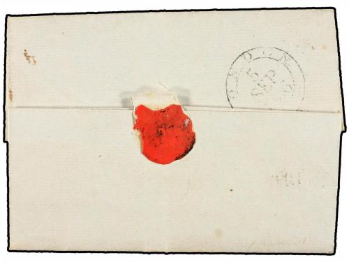 ✉ ESPAÑA: PREFILATELIA. 1836. I GUERRA CARLISTA. Carta con t