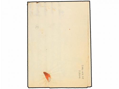 ✉ ESPAÑA: PREFILATELIA. 1852. PARETS a MASNOU. Marca ovalada