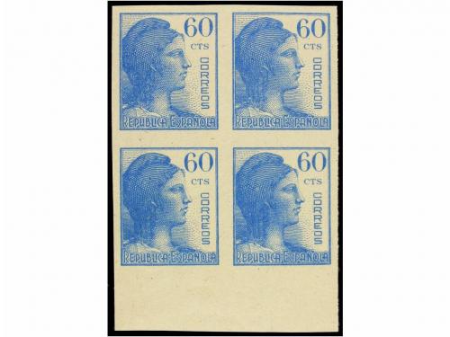 ** ESPAÑA. Ed. 751/54s. SERIE COMPLETA en bloques de cuatro 