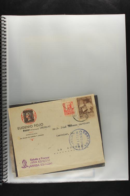 LOTES y COLECCIONES. ESPAÑA. Carpeta con cartas prefilatélic