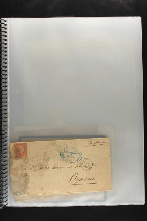 LOTES y COLECCIONES. ESPAÑA. Carpeta con cartas prefilatélic