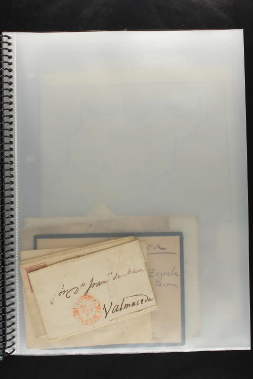 LOTES y COLECCIONES. ESPAÑA. Carpeta con cartas prefilatélic