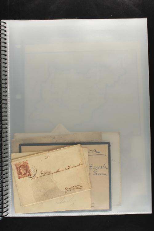 LOTES y COLECCIONES. ESPAÑA. Carpeta con cartas prefilatélic