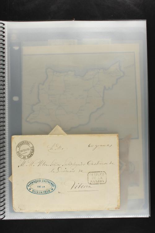 LOTES y COLECCIONES. ESPAÑA. Carpeta con cartas prefilatélic