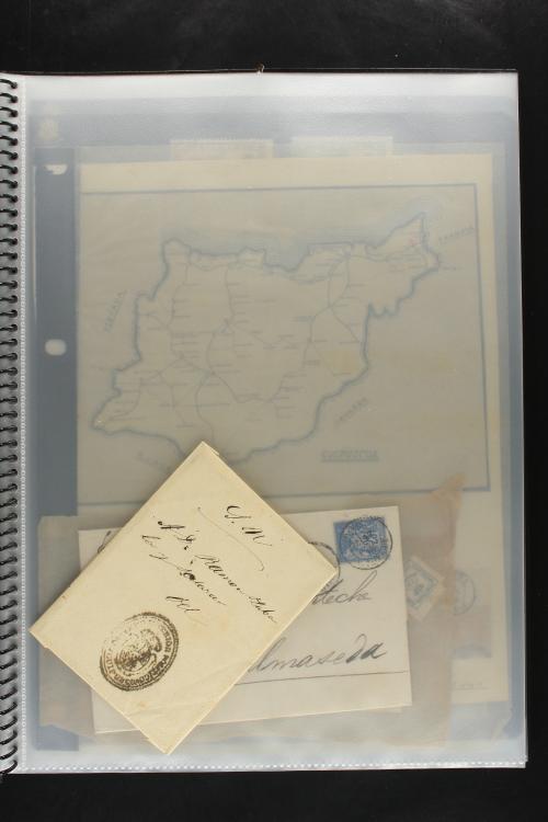 LOTES y COLECCIONES. ESPAÑA. Carpeta con cartas prefilatélic