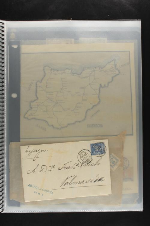 LOTES y COLECCIONES. ESPAÑA. Carpeta con cartas prefilatélic