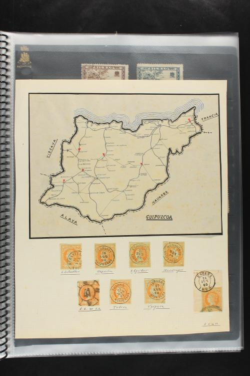 LOTES y COLECCIONES. ESPAÑA. Carpeta con cartas prefilatélic