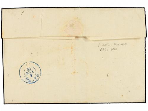 ✉ ESPAÑA. Ed. 82. 1866. SANTA CRUZ DE TENERIFE a PARÍS. 12 c