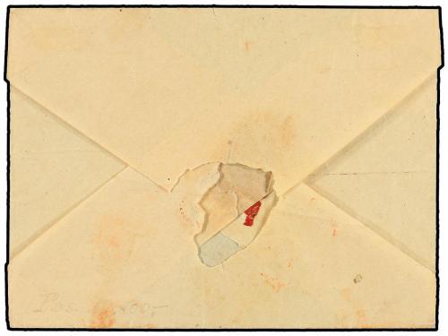 ✉ ESPAÑA. Ed. 1. 1850. BILBAO a MADRID. 6 cuartos rojo, pl. 