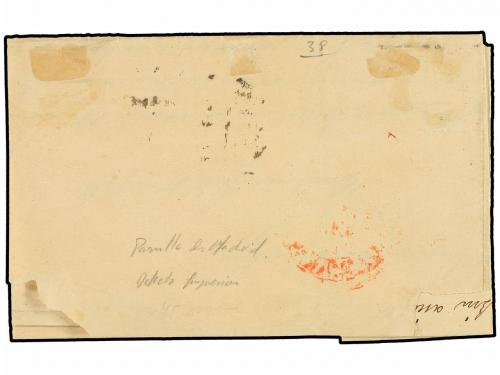 ✉ ESPAÑA. Ed. 1. 1850. MADRID a SANTIAGO. 6 cuartos negro, p