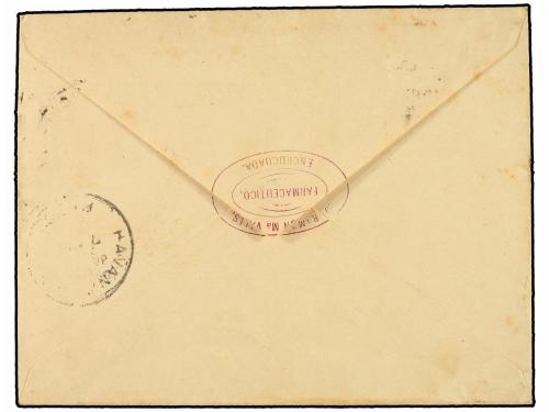 ✉ CUBA. (1902 CA.). ENCRUCIJADA a HABANA. 1 ctvo. verde (2) 