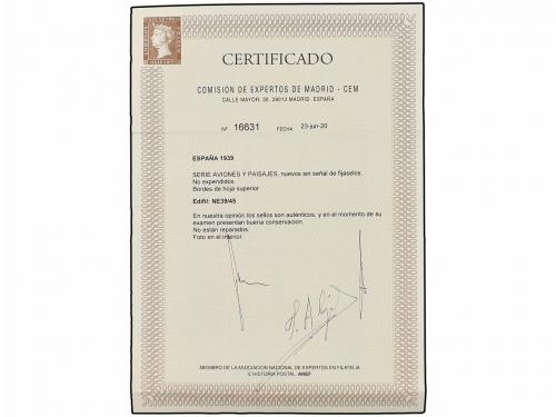 (*) ESPAÑA. Ed. NE 39/45. NO EMITIDOS. Serie completa de cin