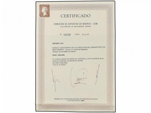 * ESPAÑA. Ed. 636/49s. SERIE COMPLETA en parejas SIN DENTAR.