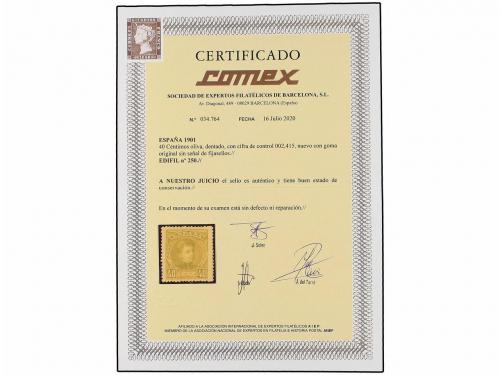 ** ESPAÑA. Ed. 250. 40 cts. oliva. Excepcional centraje, már