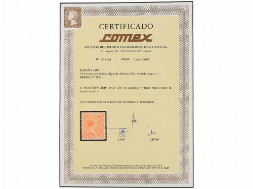 ** ESPAÑA. Ed. 228. 10 pts. naranja. Color muy fresco y exce