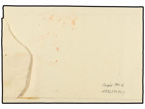 ✉ ESPAÑA: PREFILATELIA. 1832. CARPIO a MADRID. Marca P.M./CA