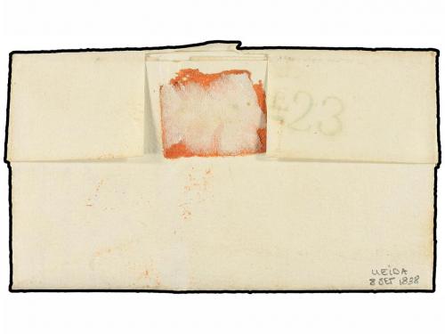 ✉ ESPAÑA: PREFILATELIA. 1838. PRIMERA GUERRA CARLISTA. LÉRID