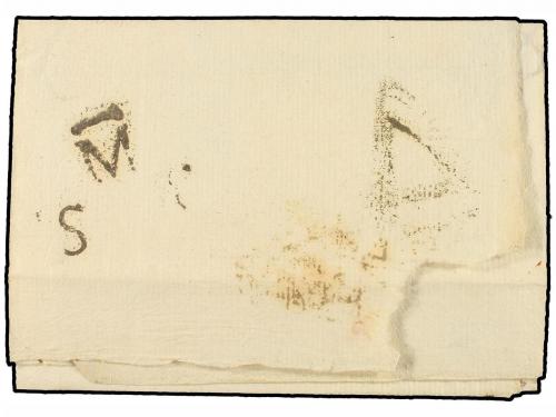 ✉ ESPAÑA: PREFILATELIA. 1797. TOLEDO a MADRID. Marca TO/LEDO