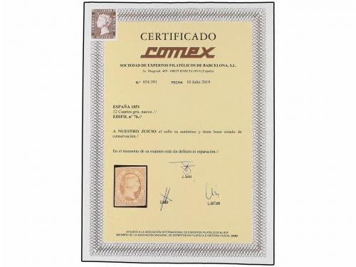 (*) ESPAÑA. Ed. 7b. 12 cuartos gris. Rara tonalidad de color