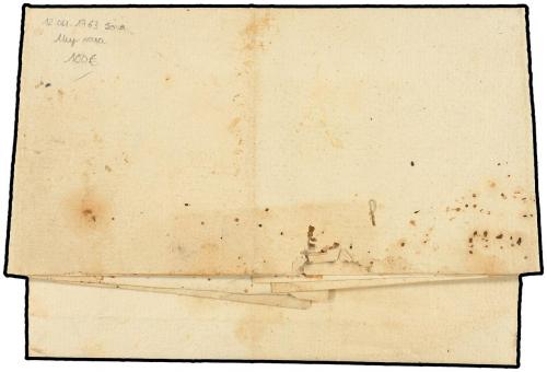 ✉ ESPAÑA: PREFILATELIA. 1763. SORIA a CORELLA. Marca CASTILL