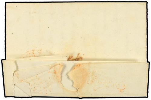 ✉ ESPAÑA: PREFILATELIA. 1844. IGUALADA a BARCELONA. Fechador