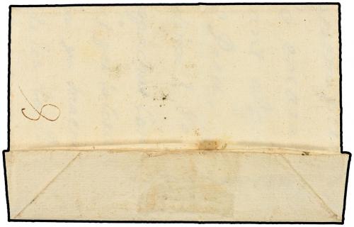 ✉ ESPAÑA: PREFILATELIA. 1749. TORTOSA a MATARÓ. Marca TORTOS