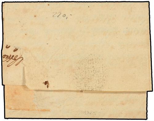 ✉ ESPAÑA: PREFILATELIA. 1733. SAN SEBASTIÁN a MADRID. Marca 