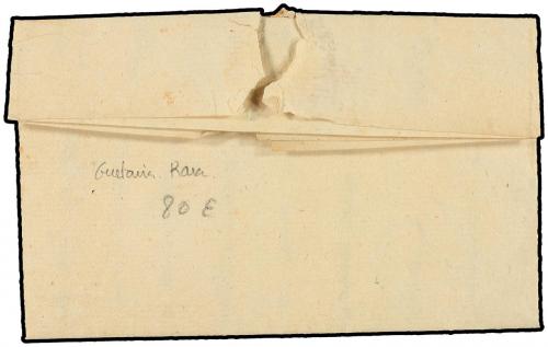 ✉ ESPAÑA: PREFILATELIA. 1797. GUETARIA a AZELAIN. Marca VIZC