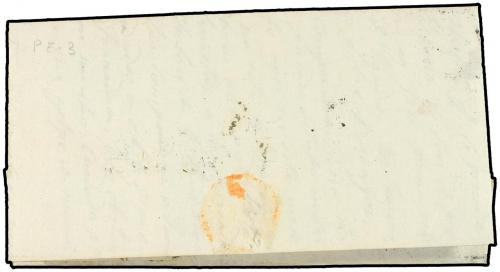 ✉ ESPAÑA: PREFILATELIA. 1844. VILLAFRANCA a ARROYA. Fechador