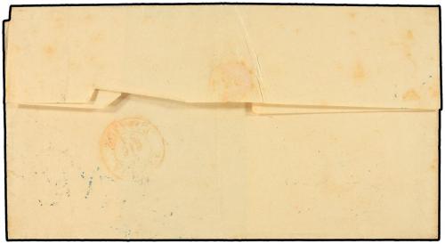 ✉ ESPAÑA. Ed. 33. 1854. MADRID a AZUAGA. 4 cuartos rojo, mat