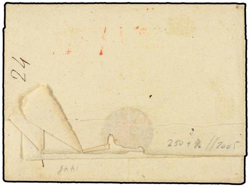 ✉ PERU. (1810 CA.). CÁDIZ a LIMA. Envuelta sin texto marca l